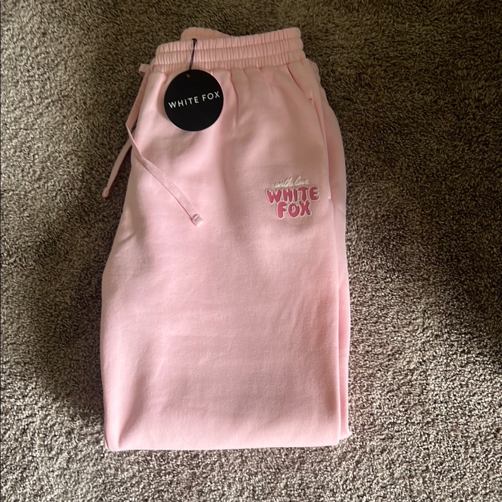 White Fox Boutique Baby Pink Lounge Pants